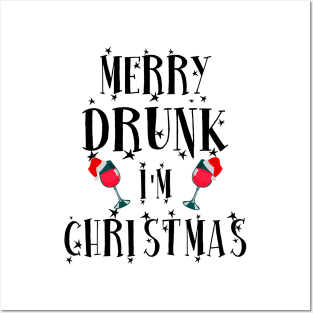 Merry Drunk. I'm Christmas. Funny Christmas Mask. Posters and Art